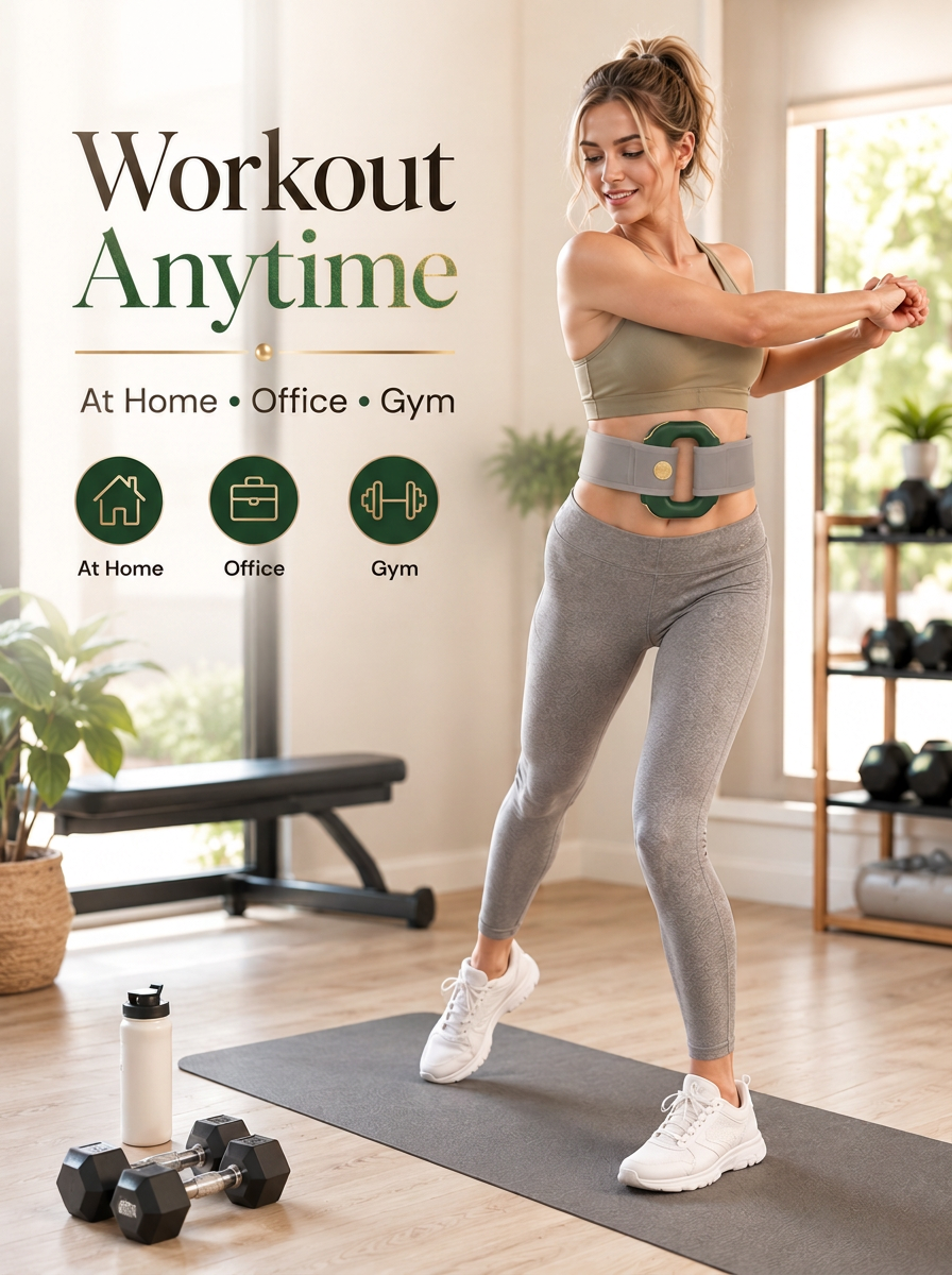 Complete Waist Training Kit for use at home, the office, and the gym