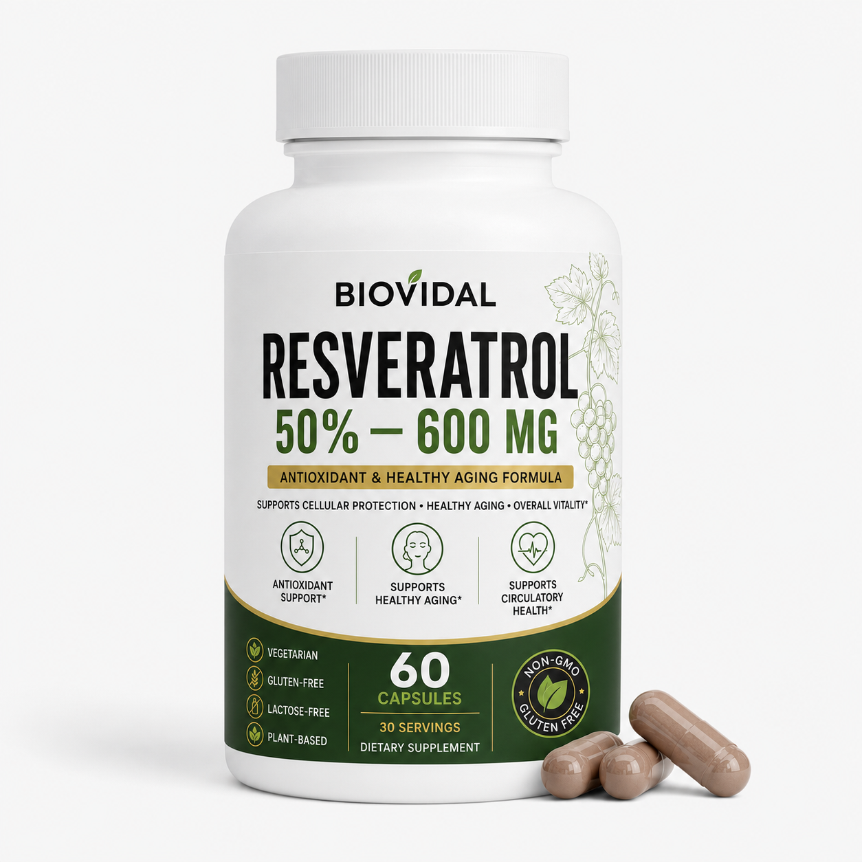 Resveratrol 50% — 600mg